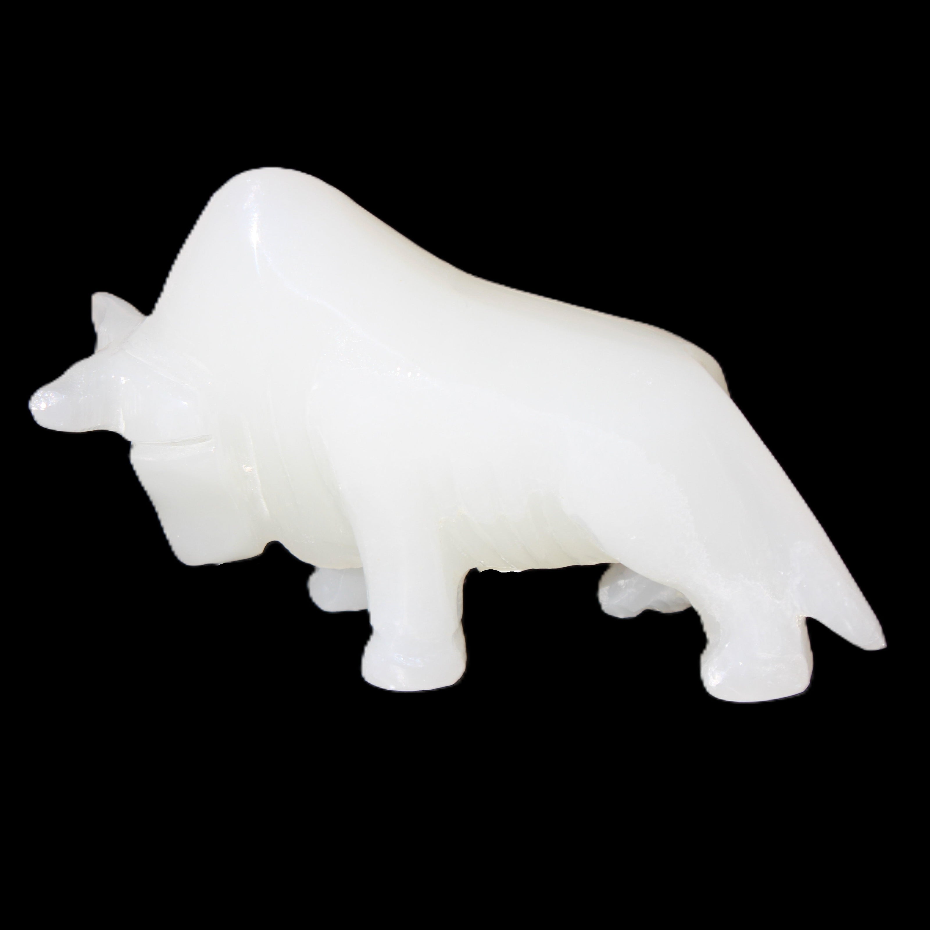 Afghan Jade hand-carved Bull 115*35*73mm 259g in sunlight - Rocks and Things Store