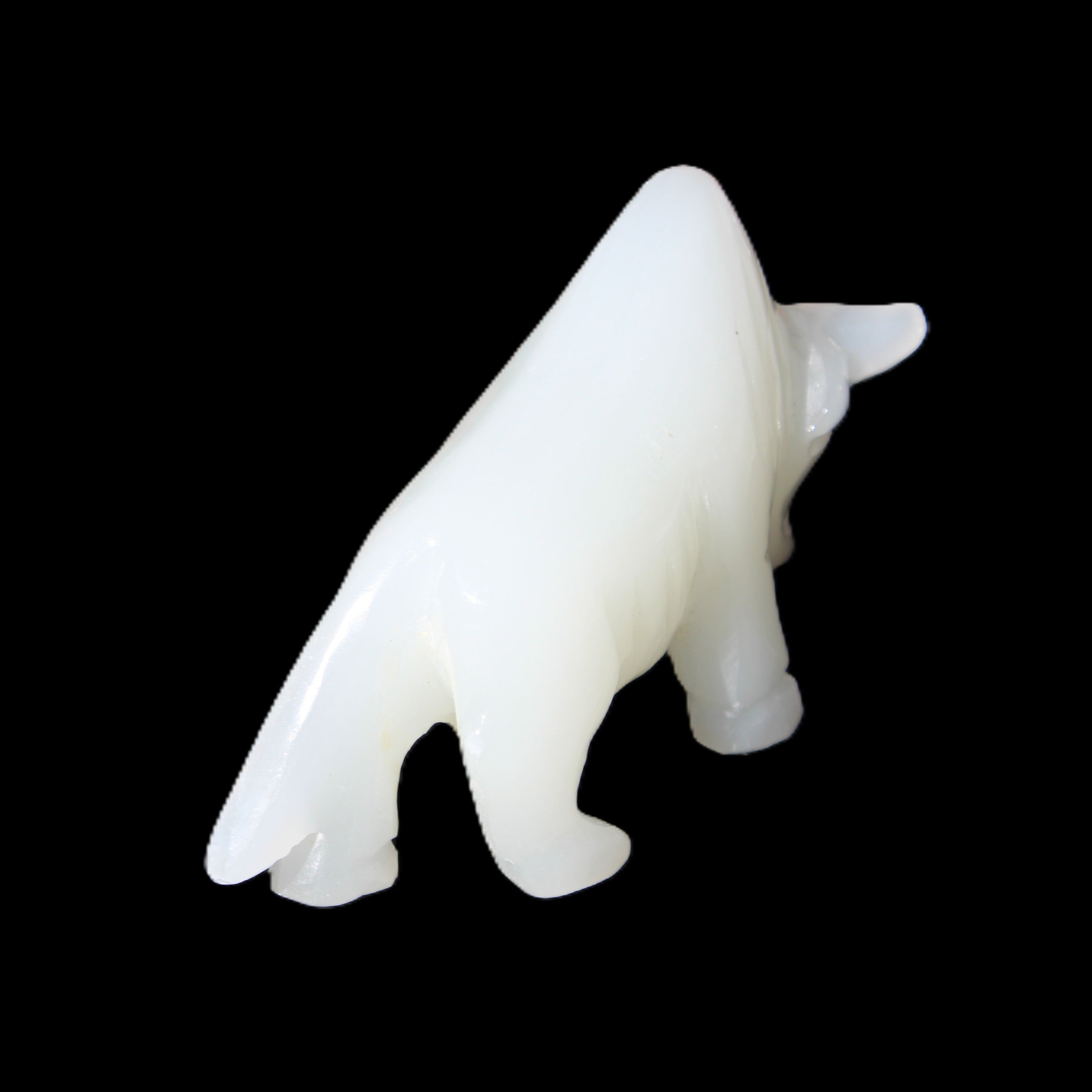 Afghan Jade hand-carved Bull 115*35*73mm 259g in sunlight - Rocks and Things Store
