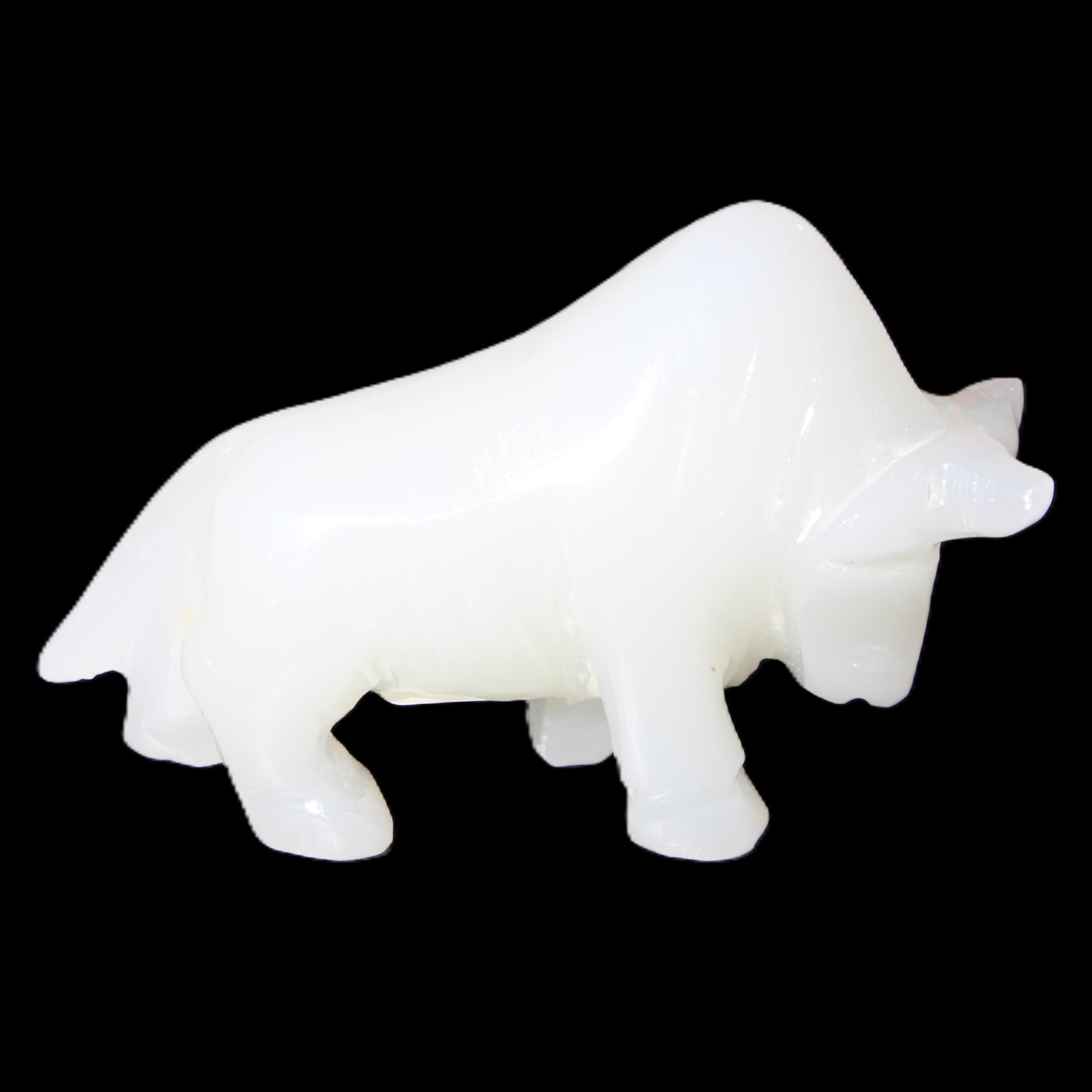 Afghan Jade hand-carved Bull 115*35*73mm 259g in sunlight - Rocks and Things Store