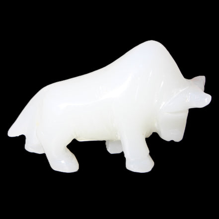 Afghan Jade hand-carved Bull 115*35*73mm 259g in sunlight - Rocks and Things Store