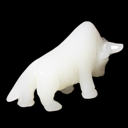 Afghan Jade hand-carved Bull 115*35*73mm 259g in sunlight - Rocks and Things Store