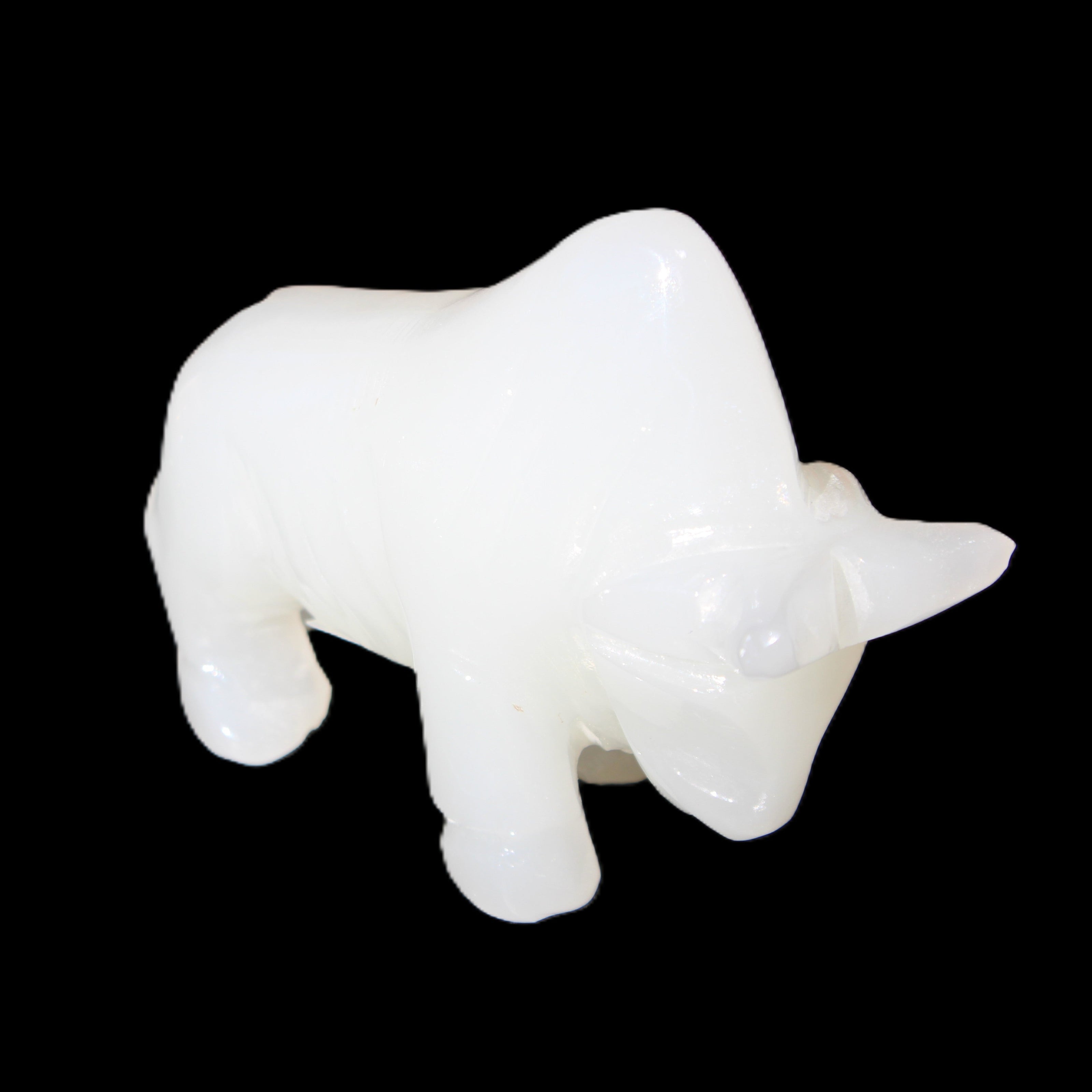 Afghan Jade hand-carved Bull 115*35*73mm 259g in sunlight - Rocks and Things Store