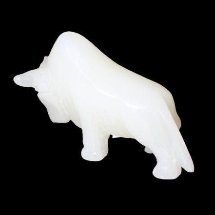 Afghan Jade hand-carved Bull 115*35*73mm 259g in sunlight - Rocks and Things Store