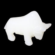 Afghan Jade hand-carved Bull 115*35*73mm 259g in sunlight - Rocks and Things Store