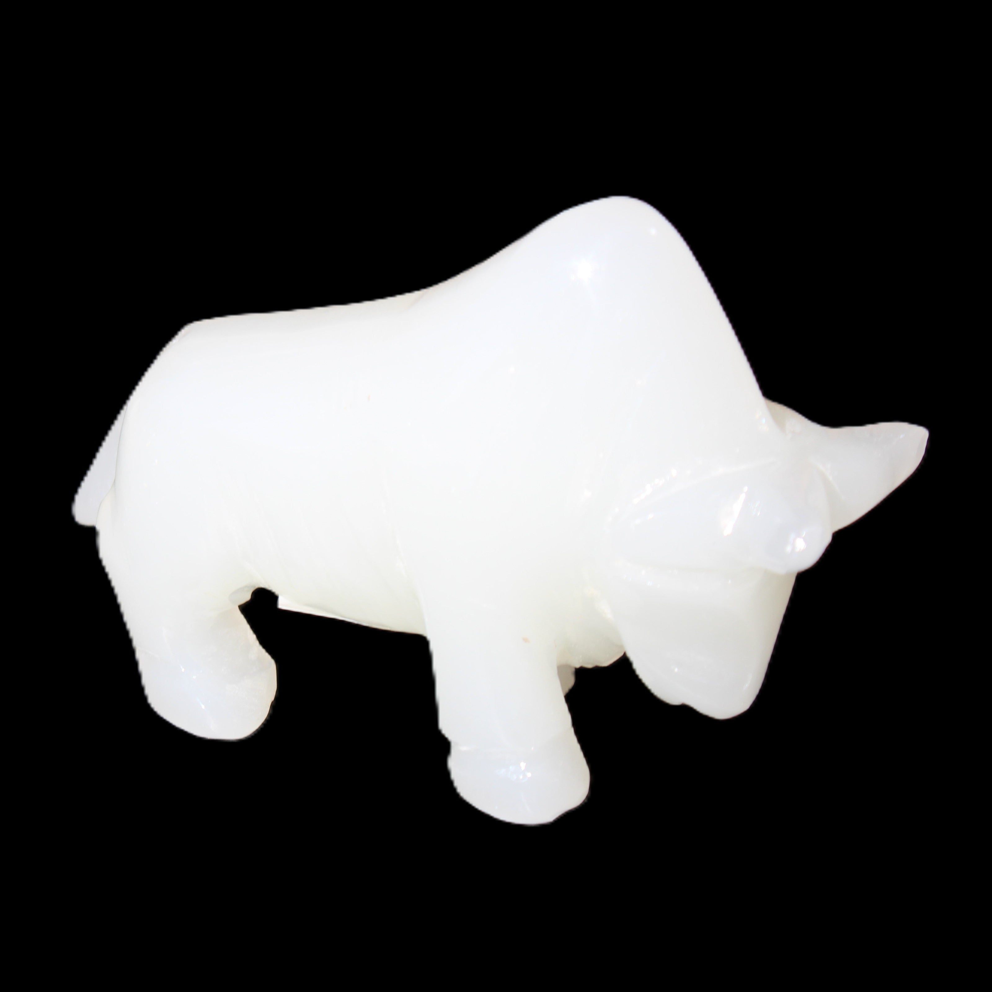 Afghan Jade hand-carved Bull 115*35*73mm 259g in sunlight - Rocks and Things Store