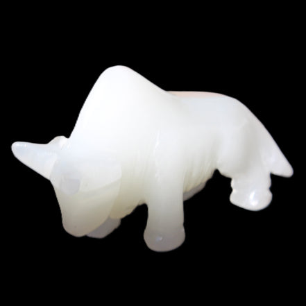 Afghan Jade hand-carved Bull 115*35*73mm 259g in sunlight - Rocks and Things Store