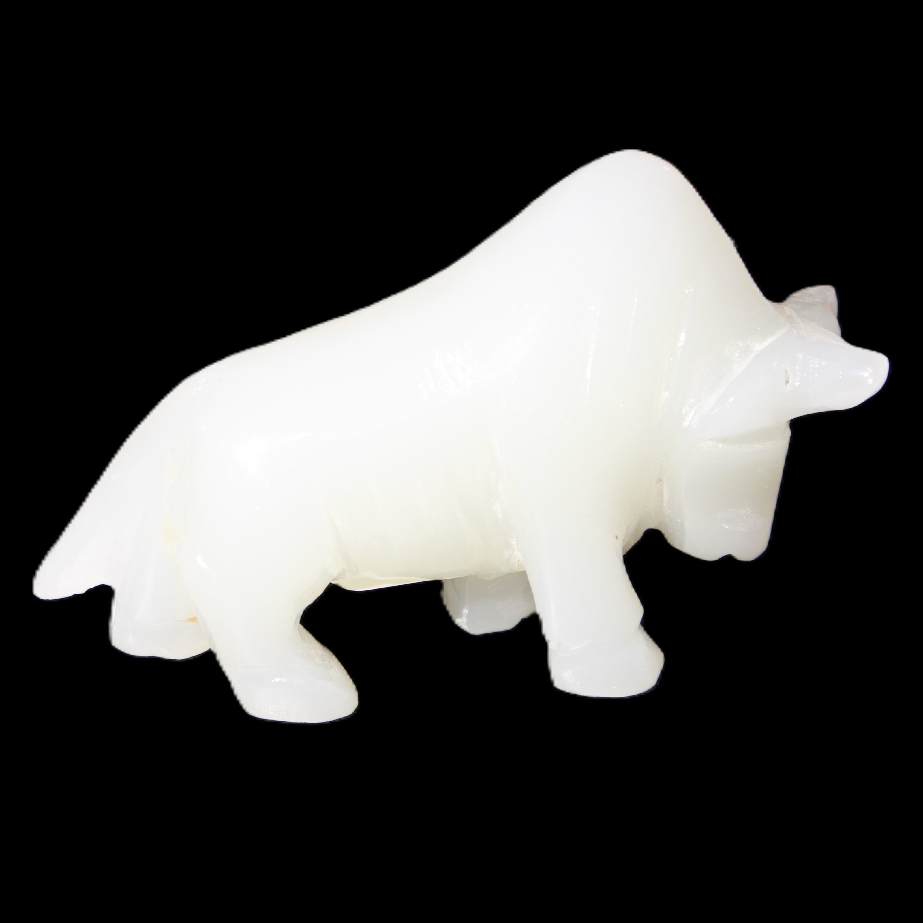 Afghan Jade hand-carved Bull 115*35*73mm 259g in sunlight - Rocks and Things Store