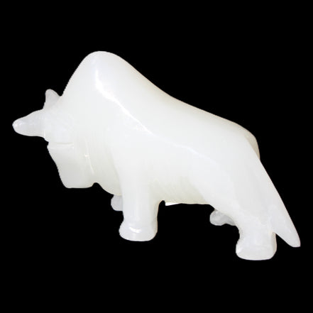 Afghan Jade hand-carved Bull 115*35*73mm 259g in sunlight - Rocks and Things Store