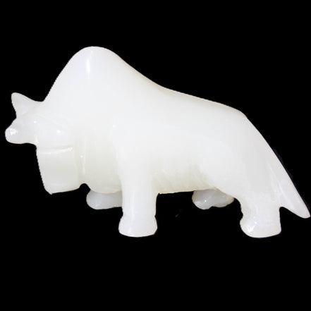 Afghan Jade hand-carved Bull 115*35*73mm 259g in sunlight - Rocks and Things Store
