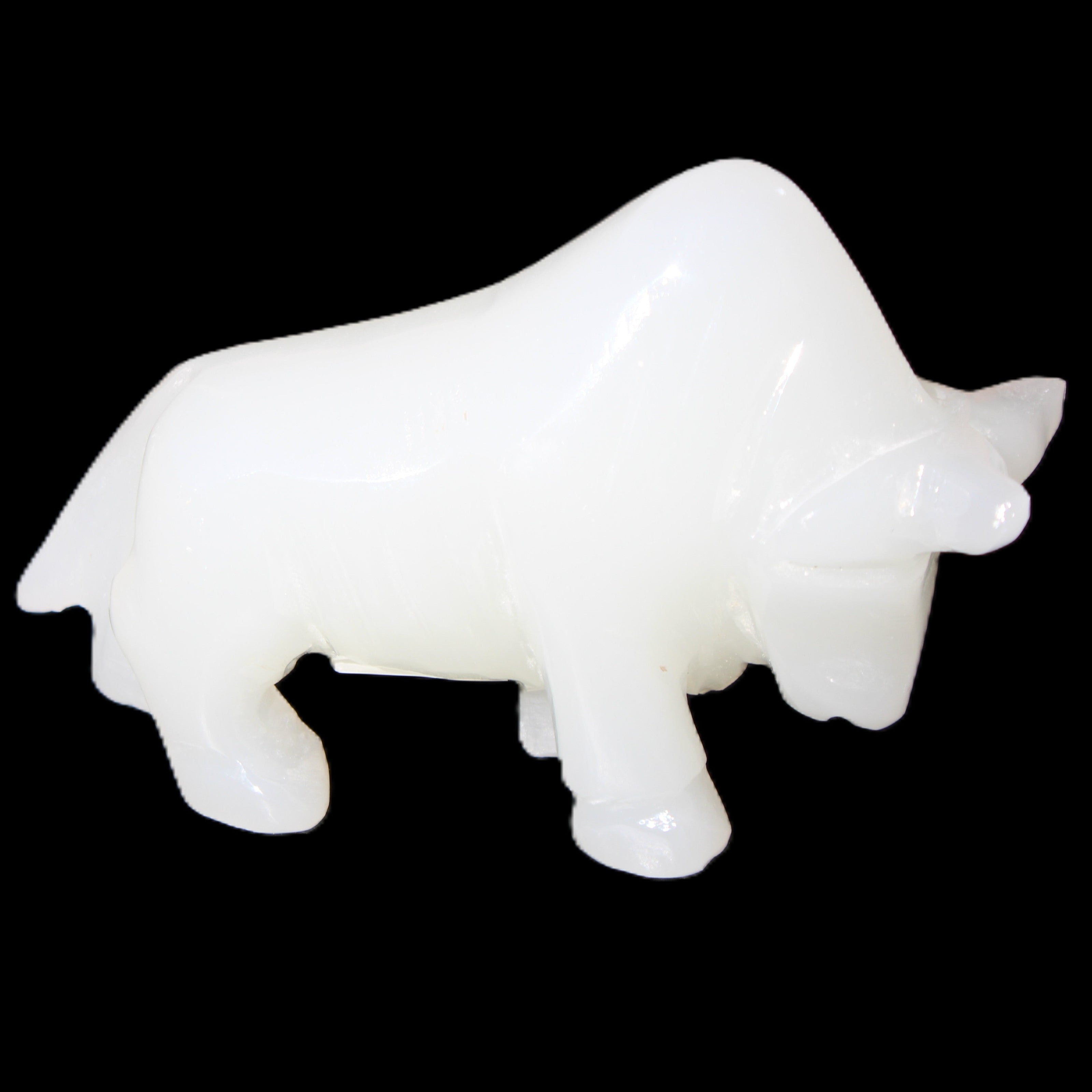 Afghan Jade hand-carved Bull 115*35*73mm 259g in sunlight - Rocks and Things Store