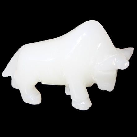 Afghan Jade hand-carved Bull 115*35*73mm 259g in sunlight - Rocks and Things Store