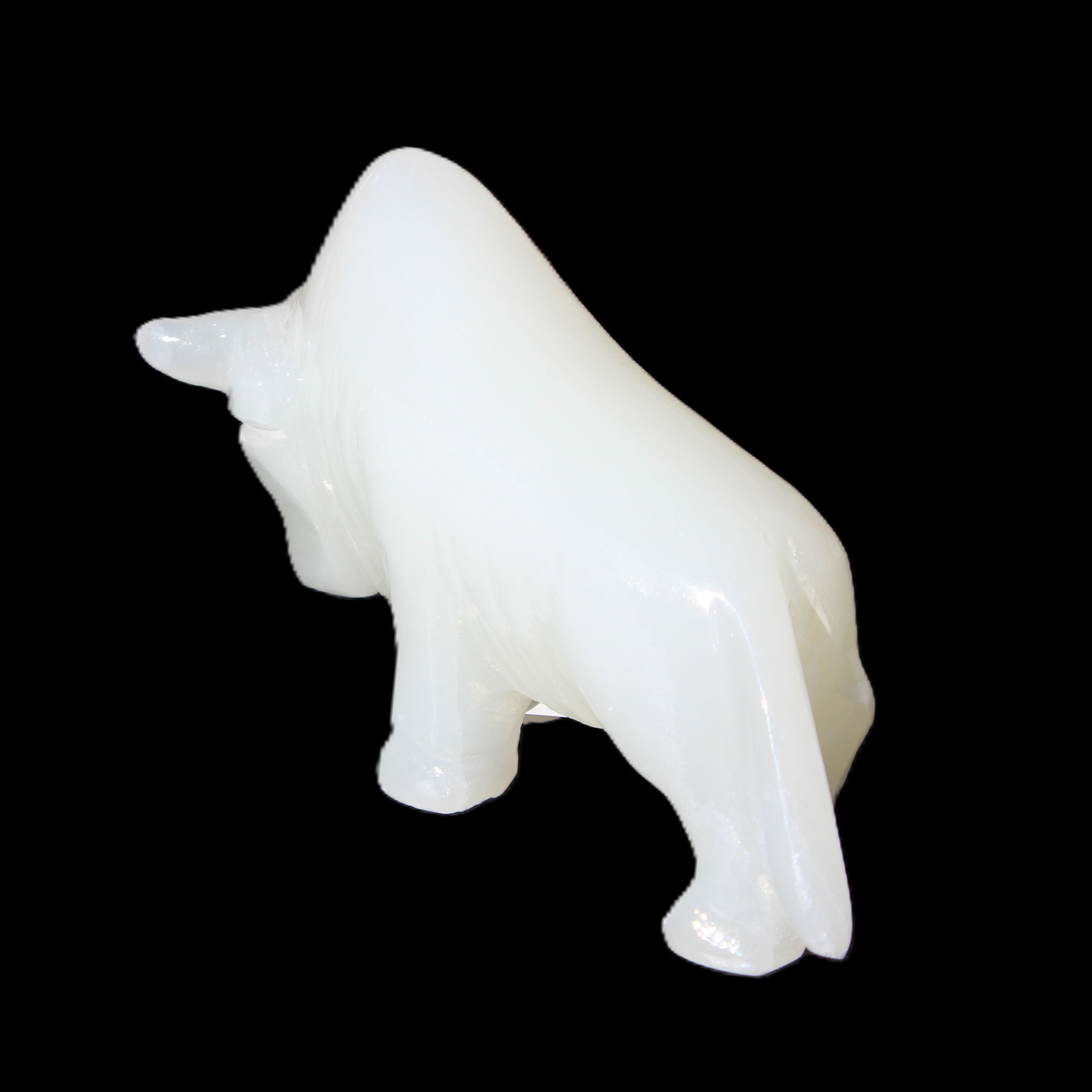 Afghan Jade hand-carved Bull 115*35*73mm 259g in sunlight - Rocks and Things Store