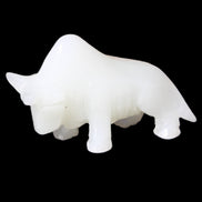 Afghan Jade hand-carved Bull 115*35*73mm 259g in sunlight - Rocks and Things Store