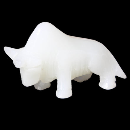 Afghan Jade hand-carved Bull 115*35*73mm 259g in sunlight - Rocks and Things Store
