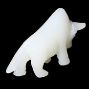 Afghan Jade hand-carved Bull 115*35*73mm 259g in sunlight - Rocks and Things Store