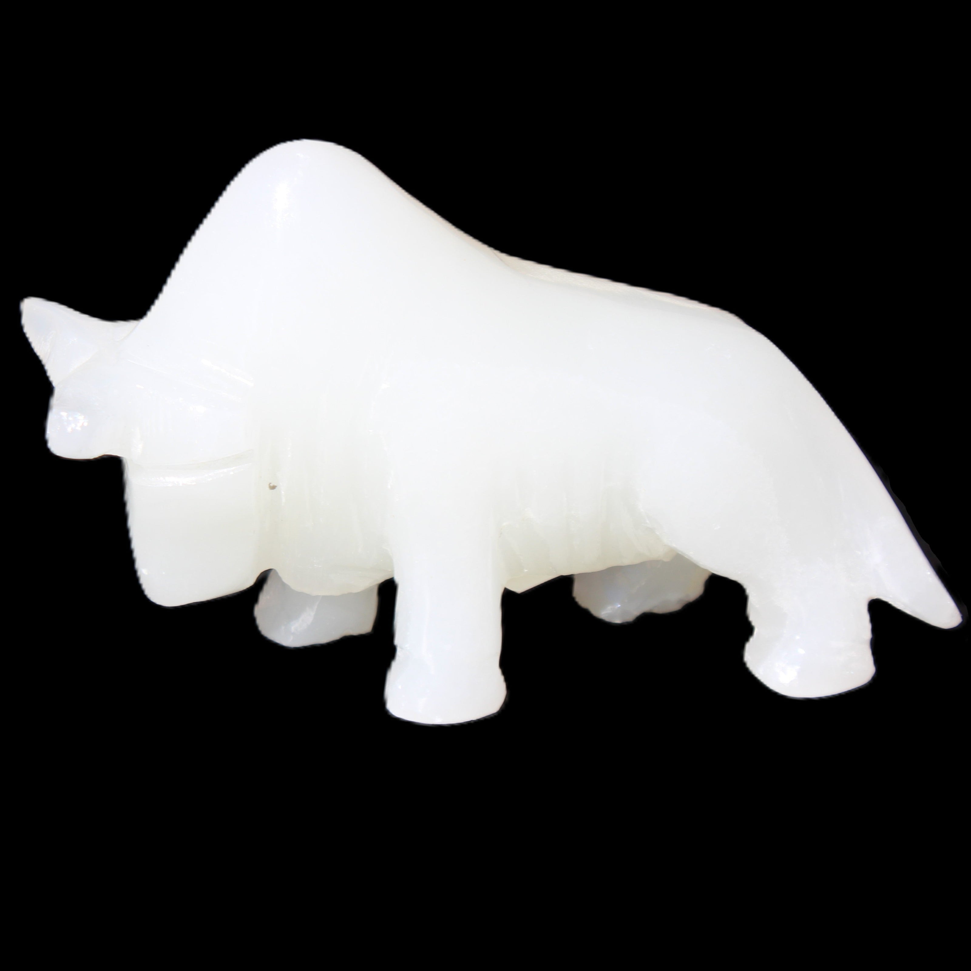 Afghan Jade hand-carved Bull 115*35*73mm 259g in sunlight - Rocks and Things Store