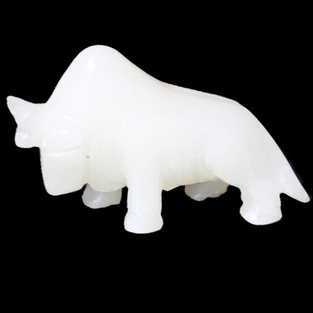 Afghan Jade hand-carved Bull 115*35*73mm 259g in sunlight - Rocks and Things Store