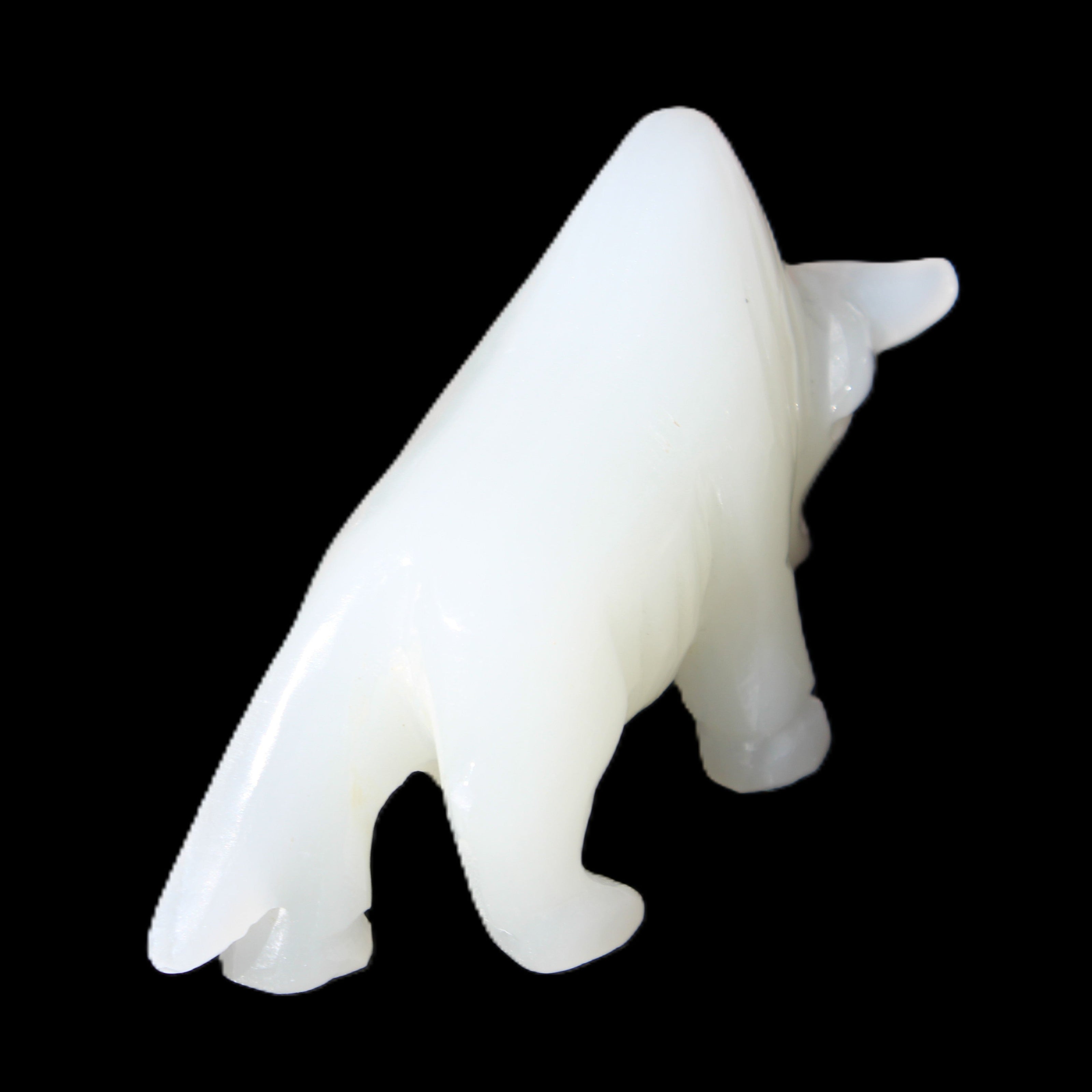 Afghan Jade hand-carved Bull 115*35*73mm 259g in sunlight - Rocks and Things Store