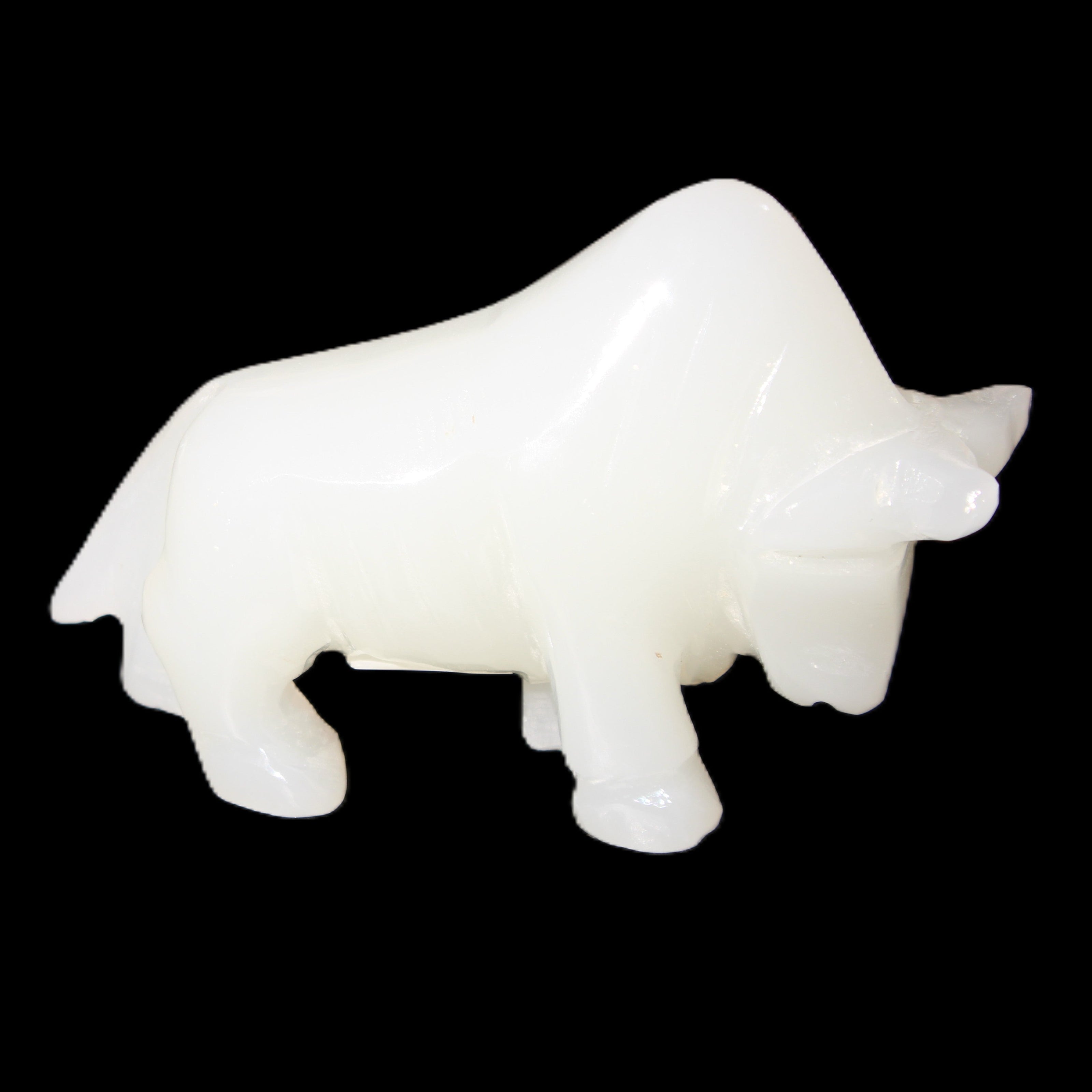 Afghan Jade hand-carved Bull 115*35*73mm 259g in sunlight - Rocks and Things Store