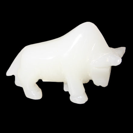 Afghan Jade hand-carved Bull 115*35*73mm 259g in sunlight - Rocks and Things Store