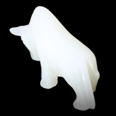 Afghan Jade hand-carved Bull 115*35*73mm 259g in sunlight - Rocks and Things Store