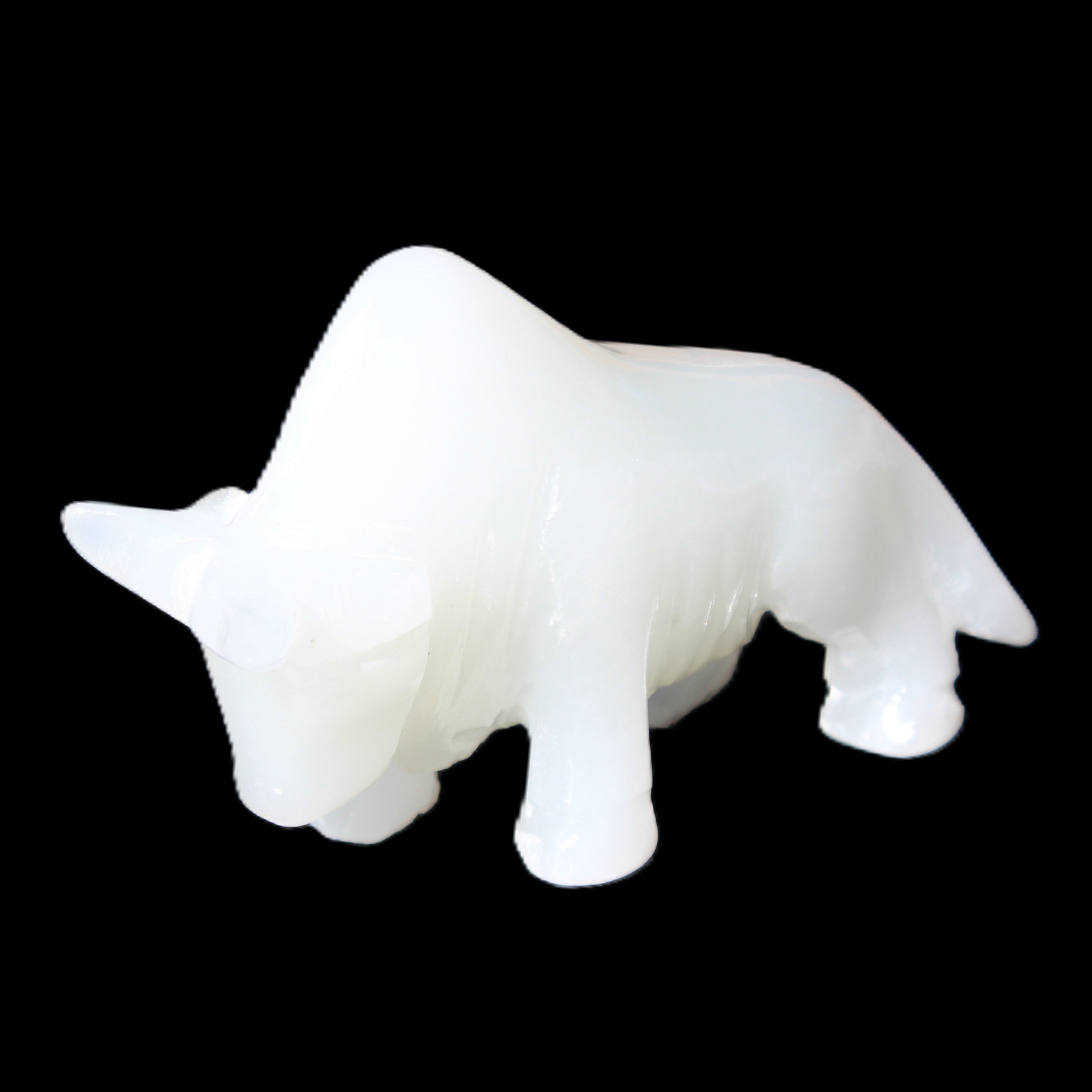 Afghan Jade hand-carved Bull 115*35*73mm 259g in sunlight - Rocks and Things Store