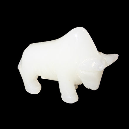 Afghan Jade hand-carved Bull 115*35*73mm 259g in sunlight - Rocks and Things Store