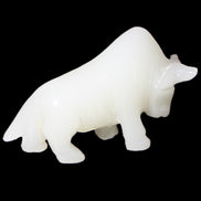 Afghan Jade hand-carved Bull 115*35*73mm 259g in sunlight - Rocks and Things Store