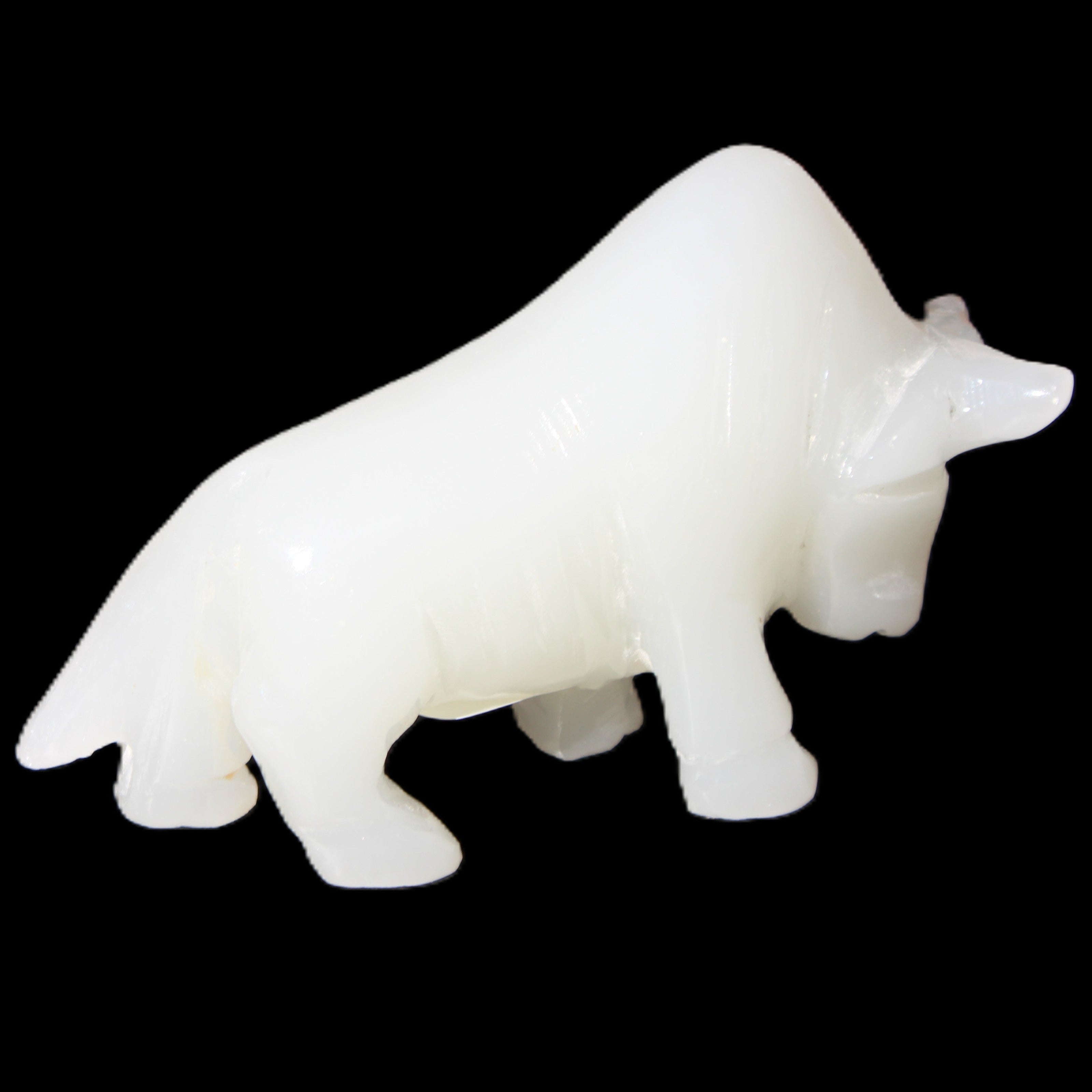 Afghan Jade hand-carved Bull 115*35*73mm 259g in sunlight - Rocks and Things Store