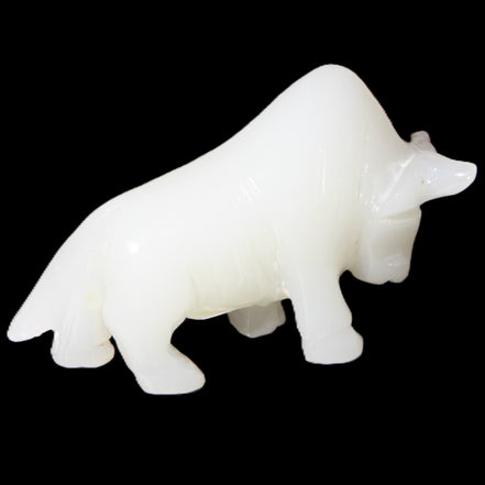 Afghan Jade hand-carved Bull 115*35*73mm 259g in sunlight - Rocks and Things Store