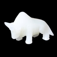 Afghan Jade hand-carved Bull 115*35*73mm 259g in sunlight - Rocks and Things Store