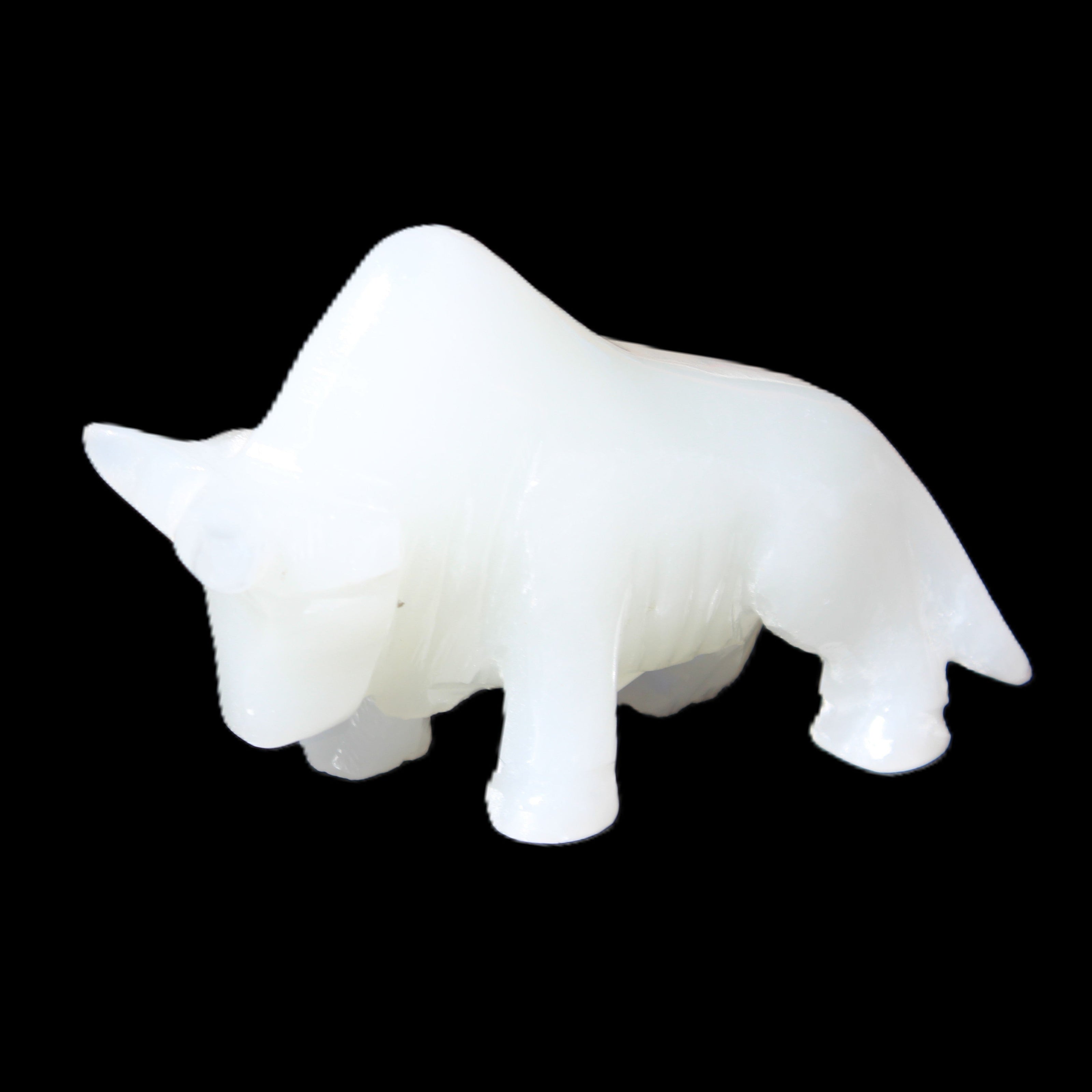 Afghan Jade hand-carved Bull 115*35*73mm 259g in sunlight - Rocks and Things Store