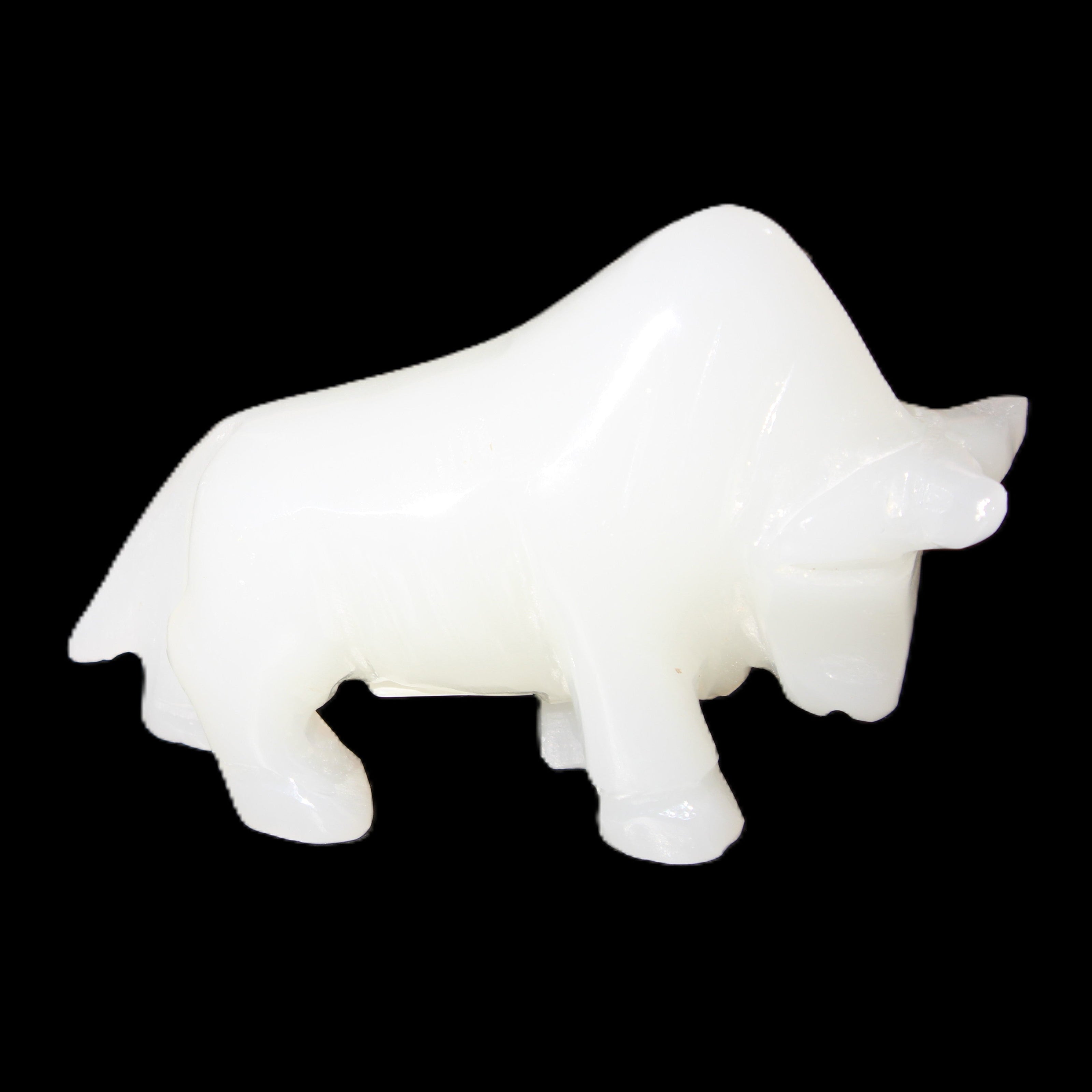 Afghan Jade hand-carved Bull 115*35*73mm 259g in sunlight - Rocks and Things Store