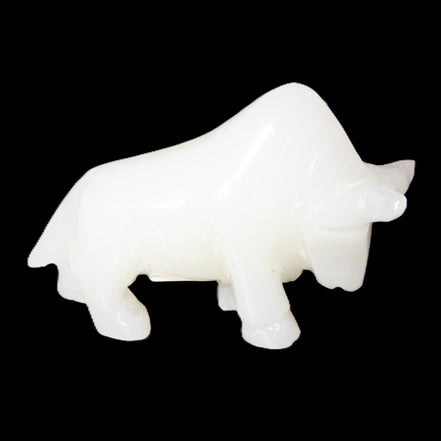 Afghan Jade hand-carved Bull 115*35*73mm 259g in sunlight - Rocks and Things Store