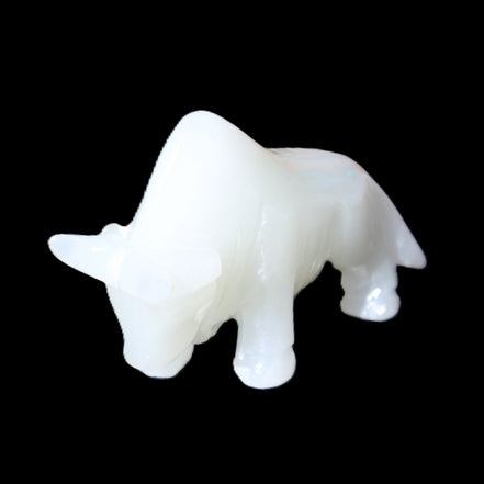 Afghan Jade hand-carved Bull 115*35*73mm 259g in sunlight - Rocks and Things Store