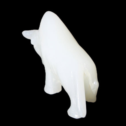 Afghan Jade hand-carved Bull 115*35*73mm 259g in sunlight - Rocks and Things Store