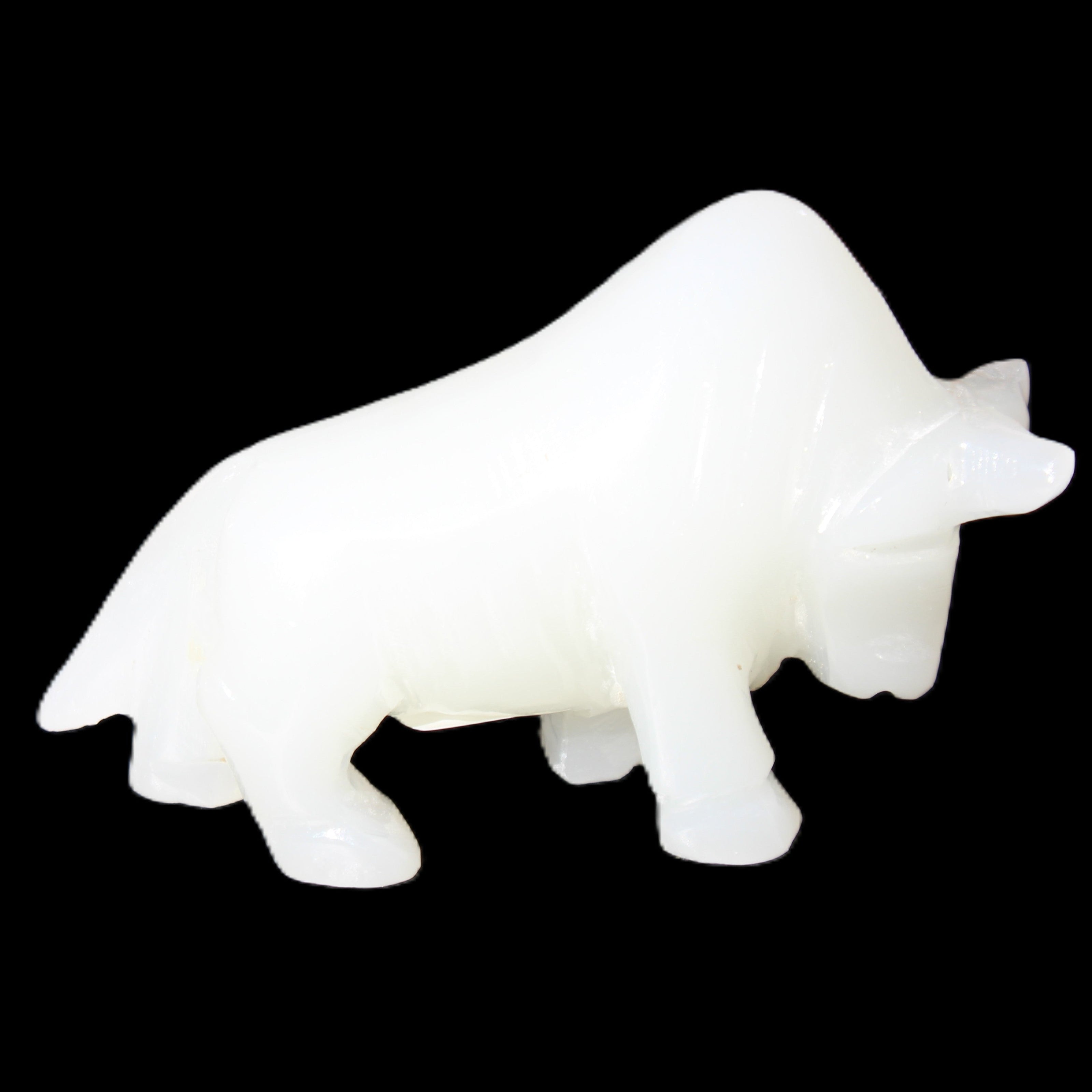 Afghan Jade hand-carved Bull 115*35*73mm 259g in sunlight - Rocks and Things Store