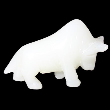 Afghan Jade hand-carved Bull 115*35*73mm 259g in sunlight - Rocks and Things Store