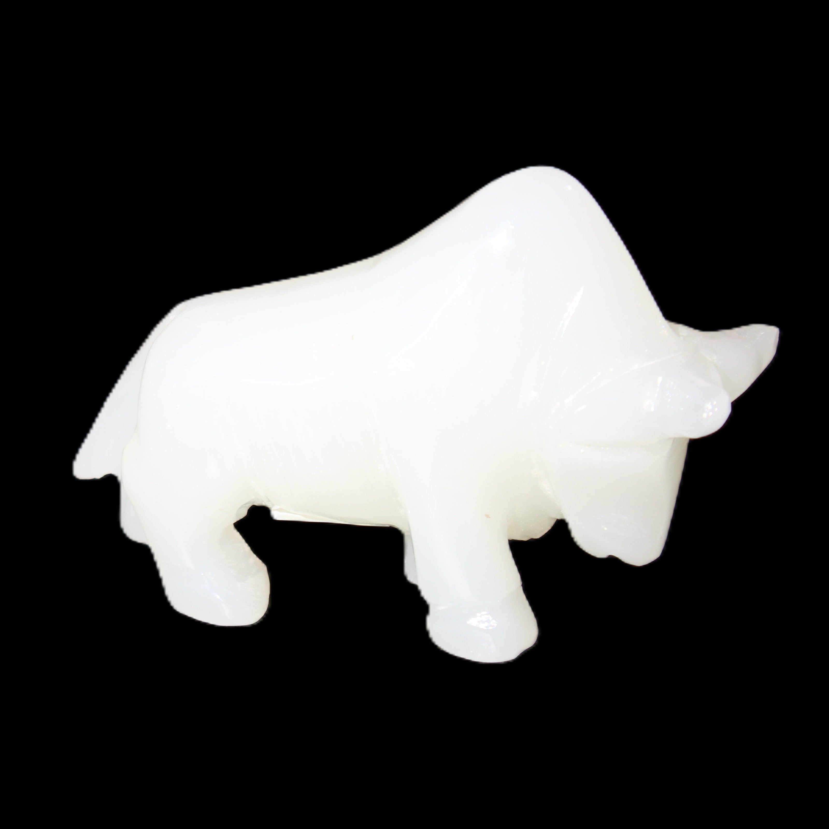 Afghan Jade hand-carved Bull 115*35*73mm 259g in sunlight - Rocks and Things Store