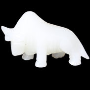 Afghan Jade hand-carved Bull 115*35*73mm 259g in sunlight - Rocks and Things Store