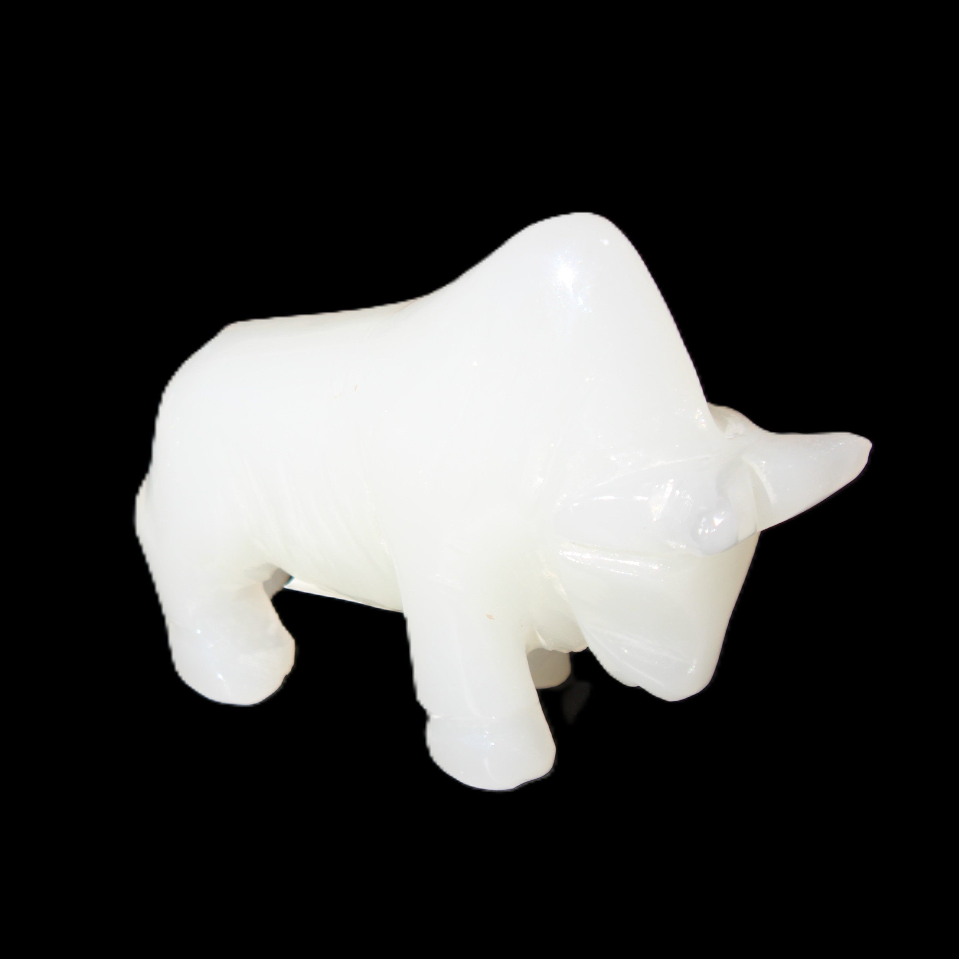 Afghan Jade hand-carved Bull 115*35*73mm 259g in sunlight - Rocks and Things Store