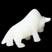 Afghan Jade hand-carved Bull 115*35*73mm 259g in sunlight - Rocks and Things Store