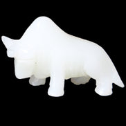 Afghan Jade hand-carved Bull 115*35*73mm 259g in sunlight - Rocks and Things Store