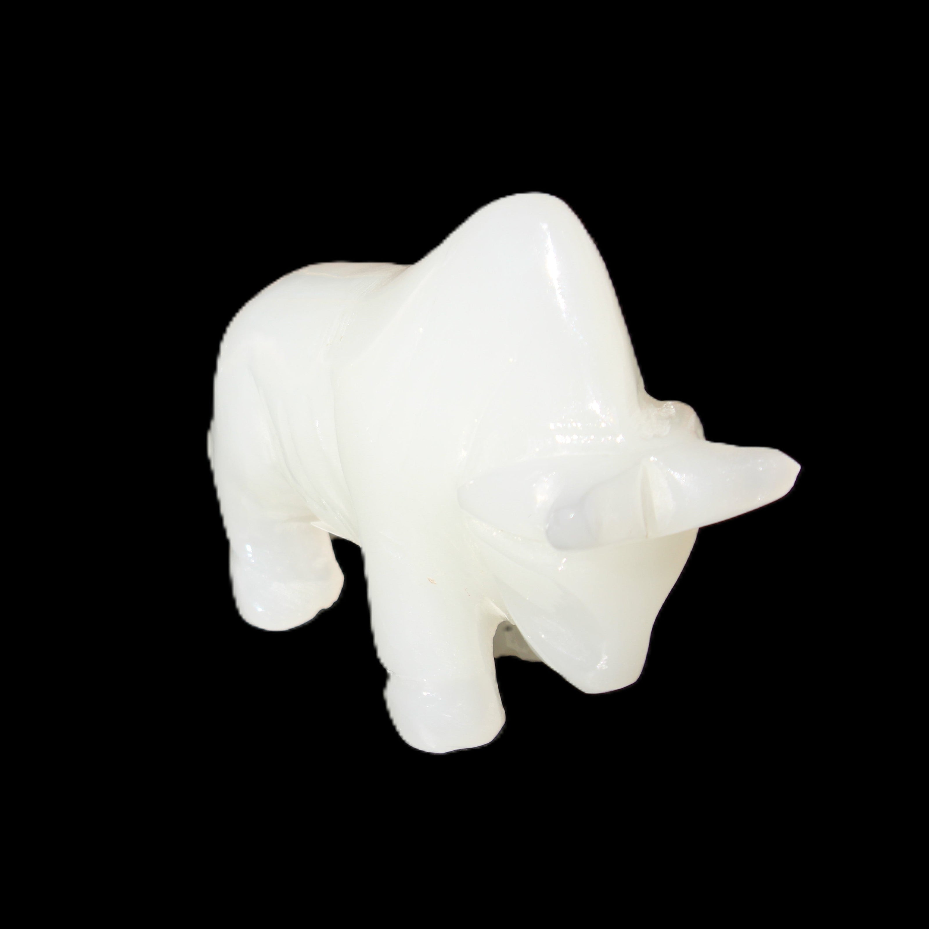 Afghan Jade hand-carved Bull 115*35*73mm 259g in sunlight - Rocks and Things Store
