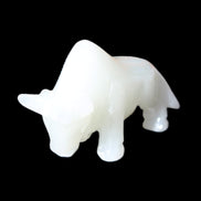 Afghan Jade hand-carved Bull 115*35*73mm 259g in sunlight - Rocks and Things Store