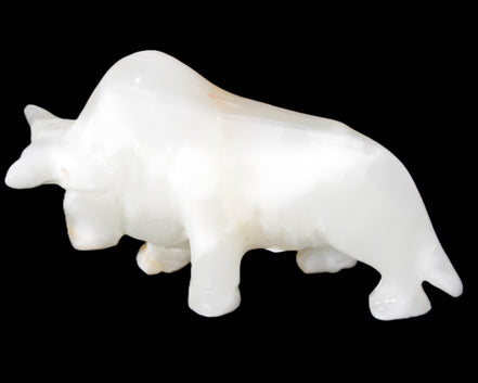 Afghan Jade hand-carved bull 115*30*68mm 216g in sunlight - Rocks and Things Store