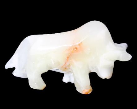 Afghan Jade hand-carved bull 115*30*68mm 216g in sunlight - Rocks and Things Store