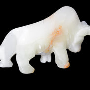 Afghan Jade hand-carved bull 115*30*68mm 216g in sunlight - Rocks and Things Store