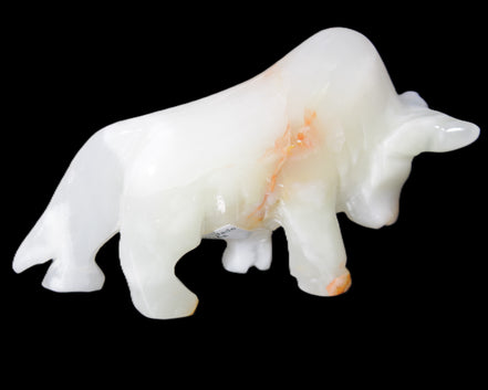 Afghan Jade hand-carved bull 115*30*68mm 216g in sunlight - Rocks and Things Store