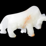 Afghan Jade hand-carved bull 115*30*68mm 216g in sunlight - Rocks and Things Store
